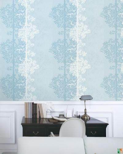 Giấy dán tường Hàn Quốc hiện đại màu xanh 82336-1